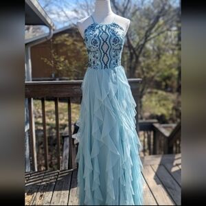 Blue prom dress
